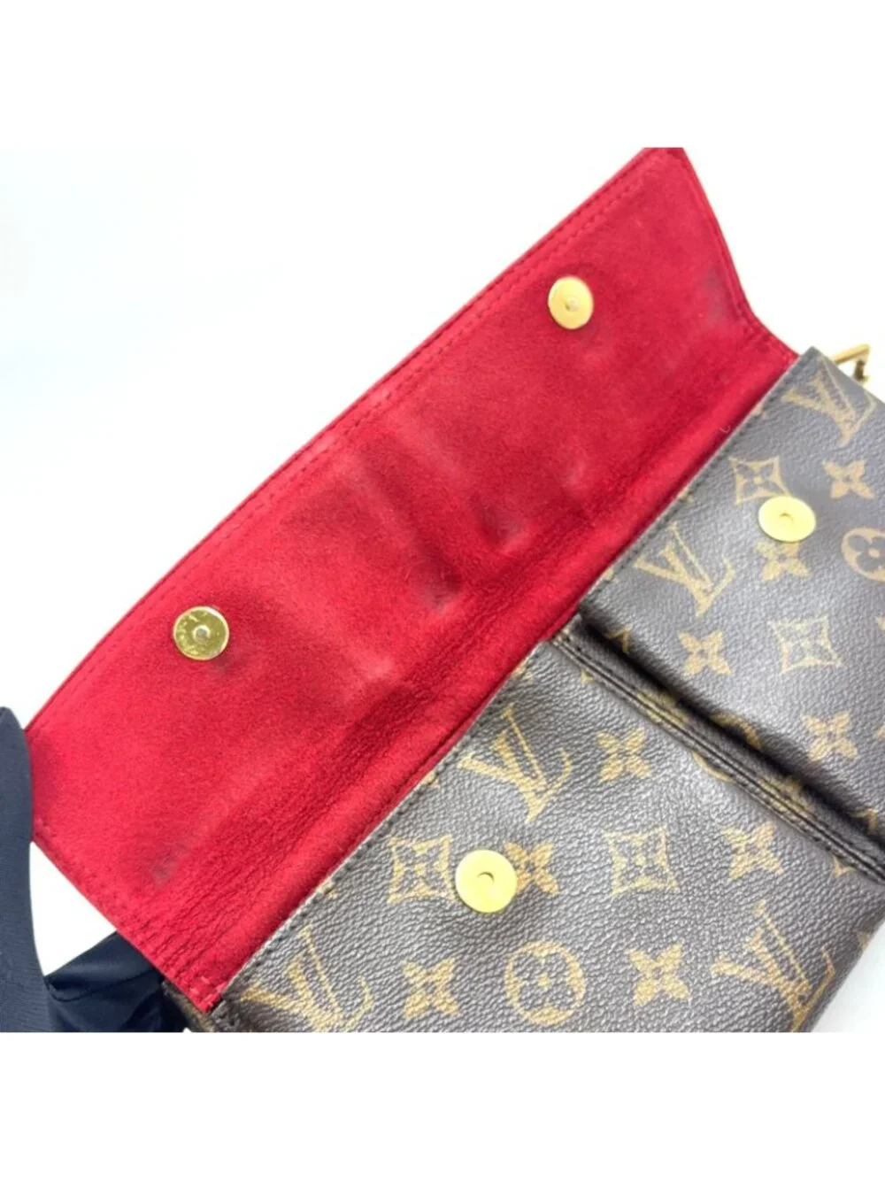 Louis Vuitton Viva Cite MM Monogram Blurry Leather Brown Shoulder Bag Gold